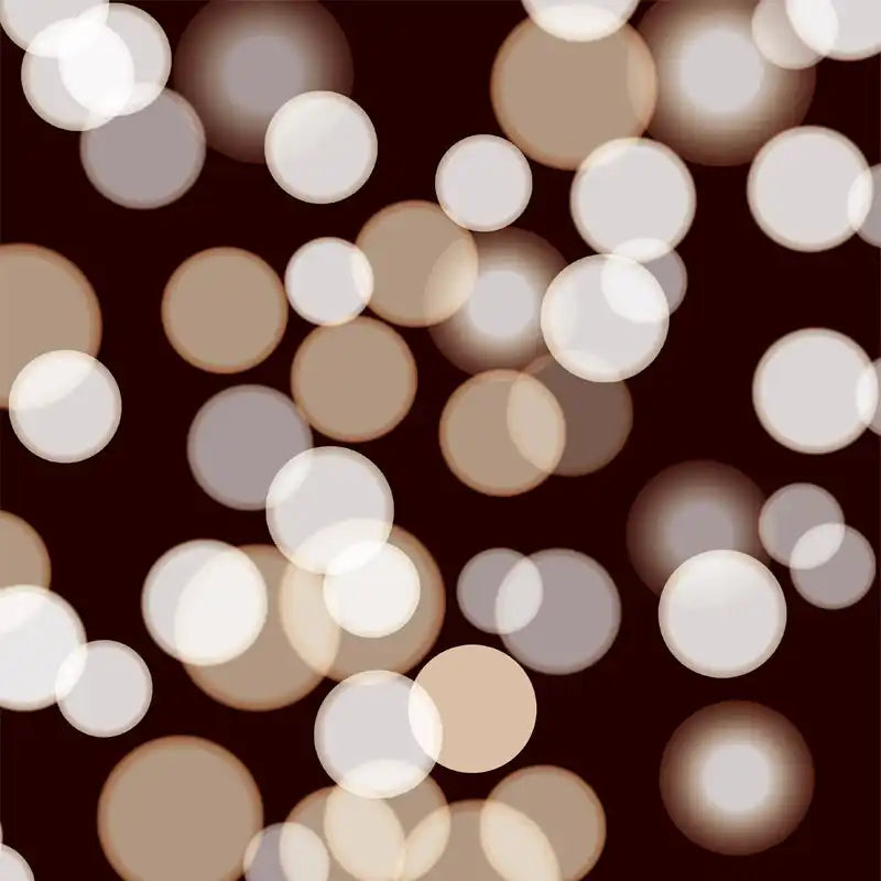 Blurred circular bokeh lights in white and beige tones.